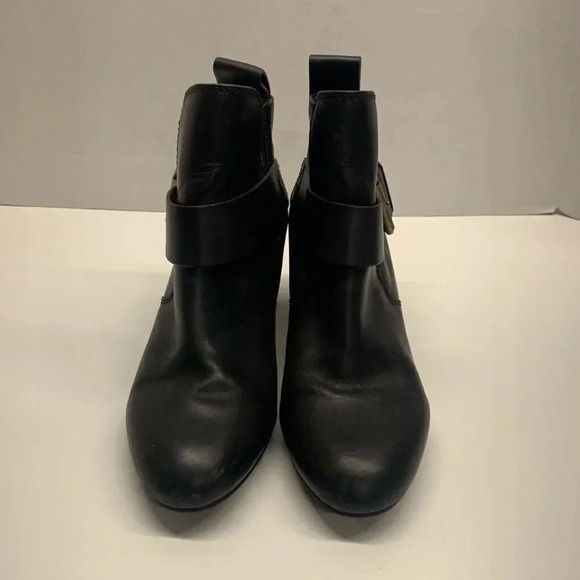 See By Chloe Black Ankle Boots with Gold Buckle - Picture 2 of 12